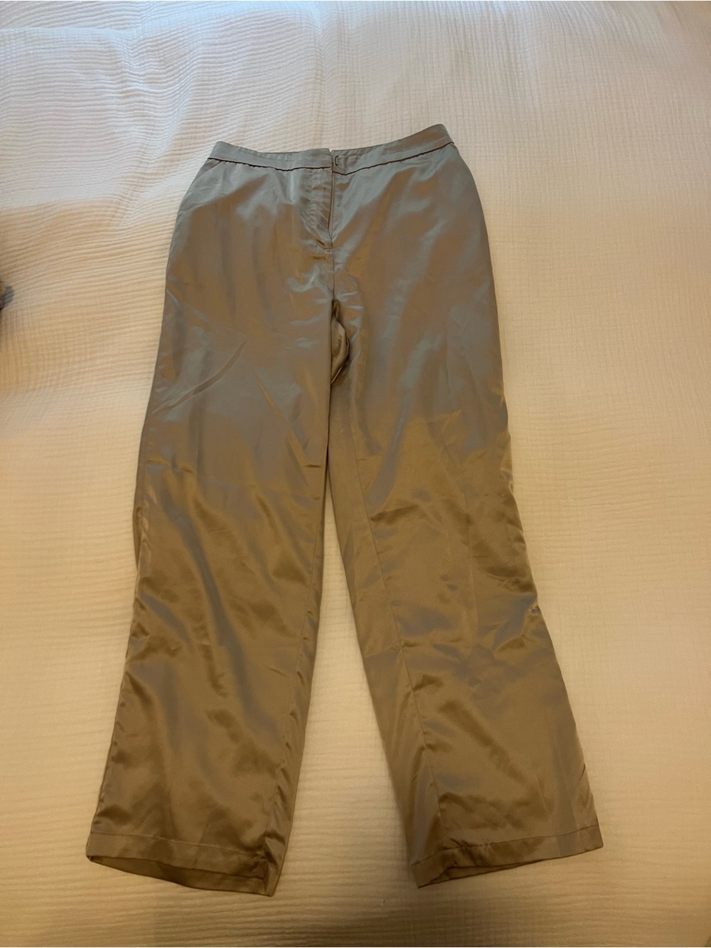 XLE Taupe Silk Trousers